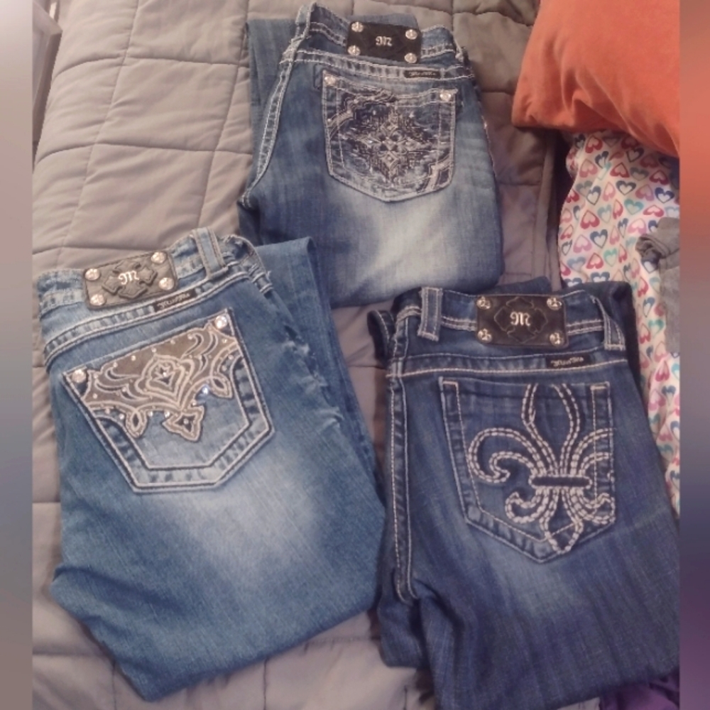 Miss Me Jean Bundle Women's Blue Jeans with Embellished Pockets